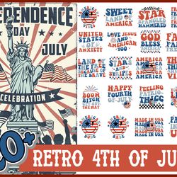 retro 4th of july svg png bundle, fourth of july svg, usa svg, america svg, patriotic svg, independence day svg, america