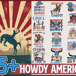 western 4th of july png bundle, howdy png, patriotic cowboy png, independence day png, fourth of july png, freedom png,