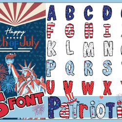 personalized name 4th of july png, 5 patriotic alphabet png bundle, custom name toddler shirt png, patriotic kid shirt p