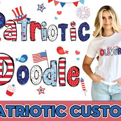 custom patriotic kid name png bundle, 4th july alphabet png, patriotic family name png, 4th of july png, patriotic alpha