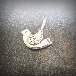 silver bird necklace pendant,handmade silver bird charm,vintage silver bird pendant,ukrainian silver jewelry,handmade