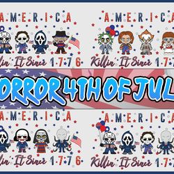 4 retro america killin' it since 1776 png bundle, horror america 4th of july png, 4th of july png, scary movie 4th of ju