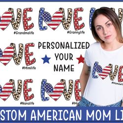 custom nana/ mimi/ gigi 4th of july png bundle, custom grandma png, patriotic png, grandma life, grandma and kids name,