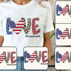 custom name kids 4th of july png bundle, personalized grandma shirt png, 4th of july sublimation, nana gift png, america