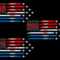 custom 4th of july kids shirt png bundle, personalized 4th of july name png, patriotic name toddler png, matching family