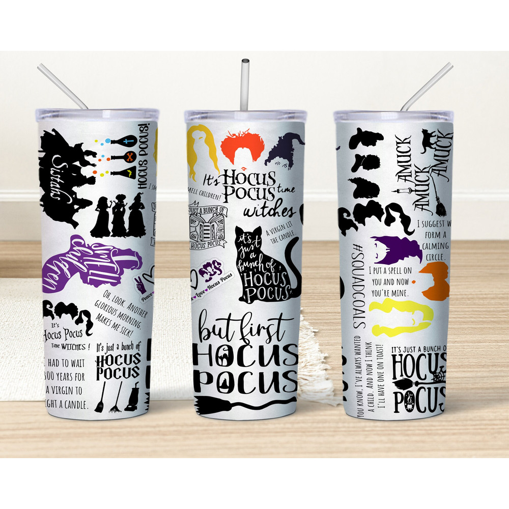 Hocus Pocus 20 oz tumbler wrap, Hocus Pocus waterslide Decal, Sanderson Sisters Sublimation Design, Purple Glitter Png Digital Download-3.jpg