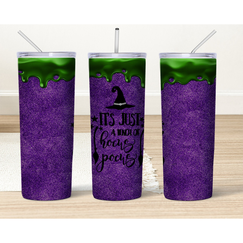Hocus Pocus 20 oz tumbler wrap, Hocus Pocus waterslide Decal, Sanderson Sisters Sublimation Design, Purple Glitter Png Digital Download-5.jpg