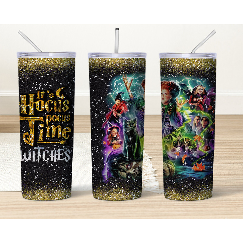 Hocus Pocus Tumbler Png, 20oz Skinny Tumbler, Sanderson Sisters Tumbler Design, Halloween Sublimation Digital Download.jpg
