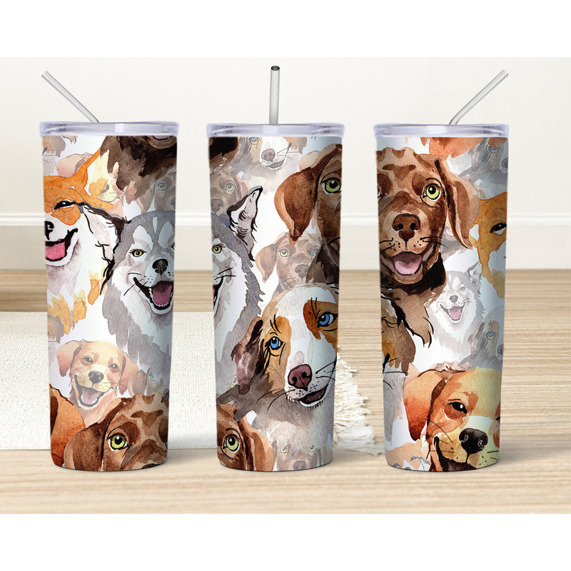 20oz skinny Dog tumbler wrap, digital art DOWNLOAD for sublimation design png.jpg