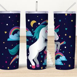 fantasy horse bridle tumbler, colorful tumbler, colorful skinny tumbler