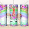 Unicorn Tumbler png Sublimation Design, Colorful Unicorn Watercolor 20oz Skinny tumbler Warp Cartoon for kids digital download.jpg