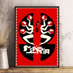 suspiria poster, crimson visions poster, movie poster, film poster, wall art, wall decor, prints, home decor
