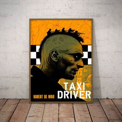 taxi driver poster, midnight cab tales poster, movie poster, film poster, wall art, wall decor, prints, home decor