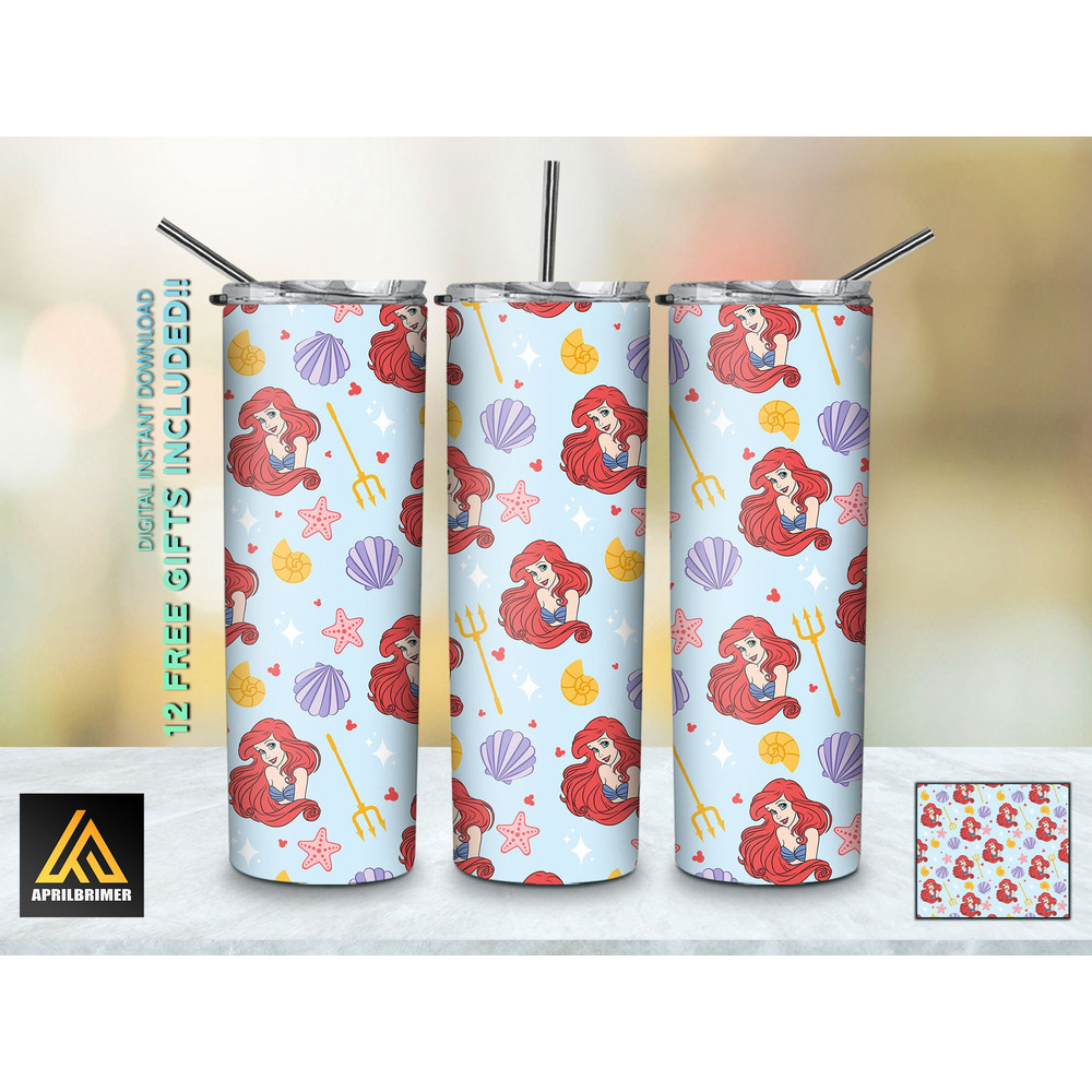 Legendary Tales Disney Princesses Tumbler, Disney Princesses Skinny Tumbler, Cartoon Characters Skinny Tumbler.jpg