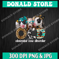 cute ocd obsessive cow disorder 3 cute heifer cow women girl png, png high quality, png, digital download