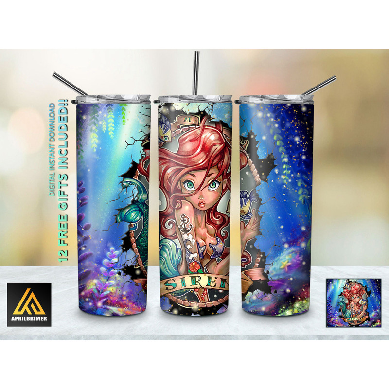 Whimsical Adventures Tumbler, Disney Princesses Skinny Tumbler, Cartoon Characters Skinny Tumbler.jpg