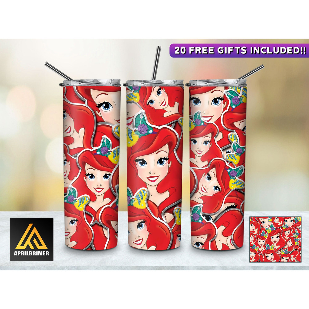 Whispers Of Destiny Disney Princesses Tumbler, Disney Princesses Skinny Tumbler, Cartoon Characters Skinny Tumbler.jpg
