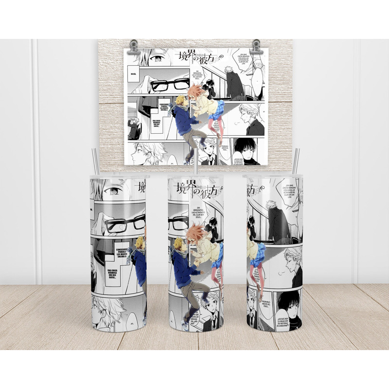 Anime Tumbler,Anime Skinny tumbler,English Manga Tumbler,Action-Packed Anime Battles Tumbler.png