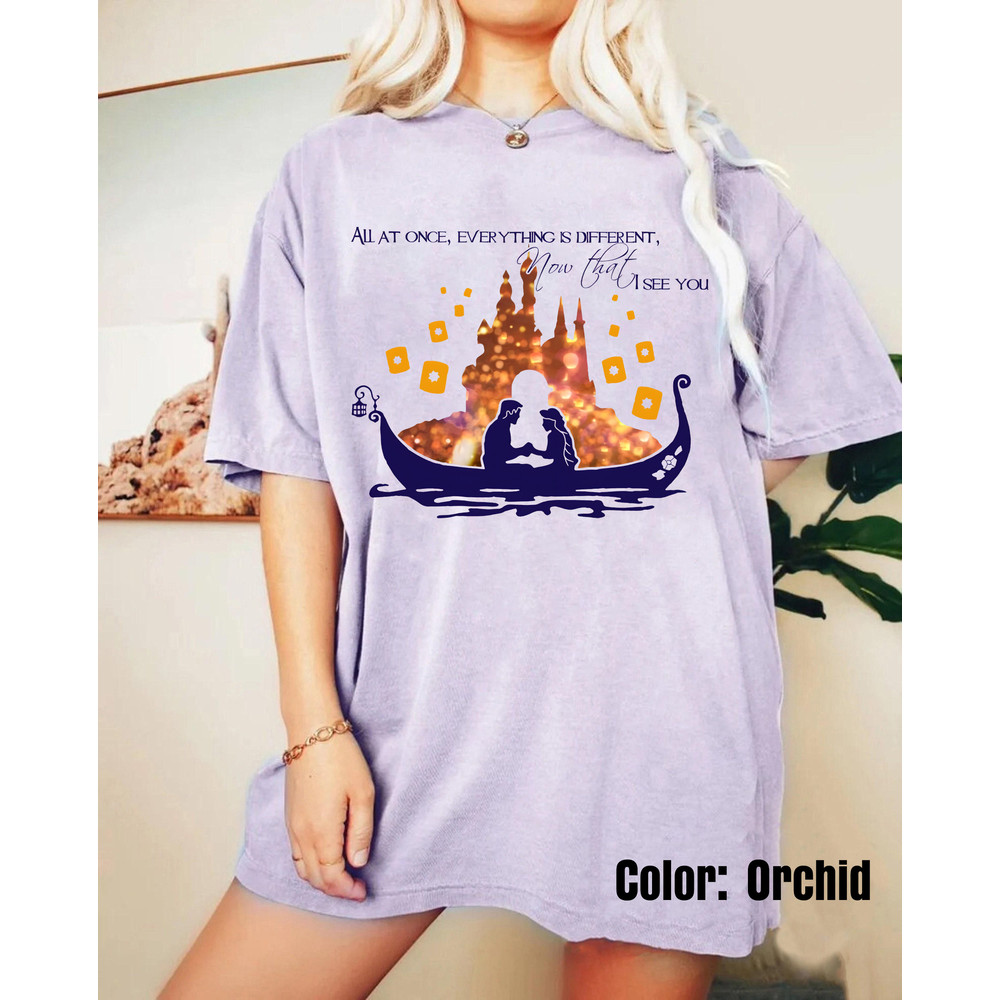 Disney Tangled Couple Shirt, Rapunzel Shirt, Flynn Rider, Everything Is Different Now That I See You, Disney Couple Shirt, Disney Trip Shirt - 3.jpg