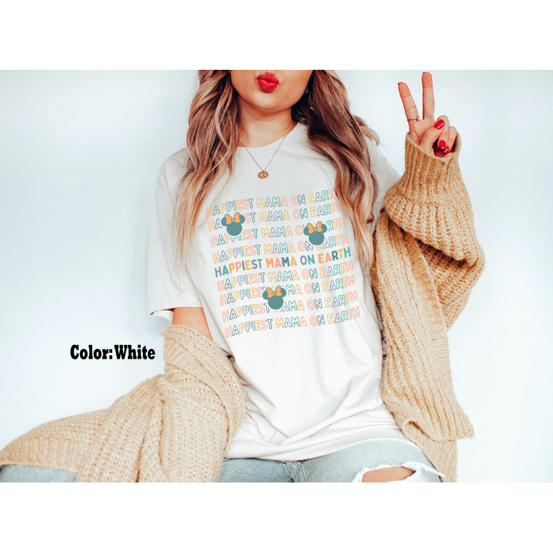 Happiest Mama on Earth Comfort Colors Shirt, Disney Mom Shirt, Disney Family Trip, Disneyland Shirt, Shirts For Mom, Mothers Day Gift - 3.jpg