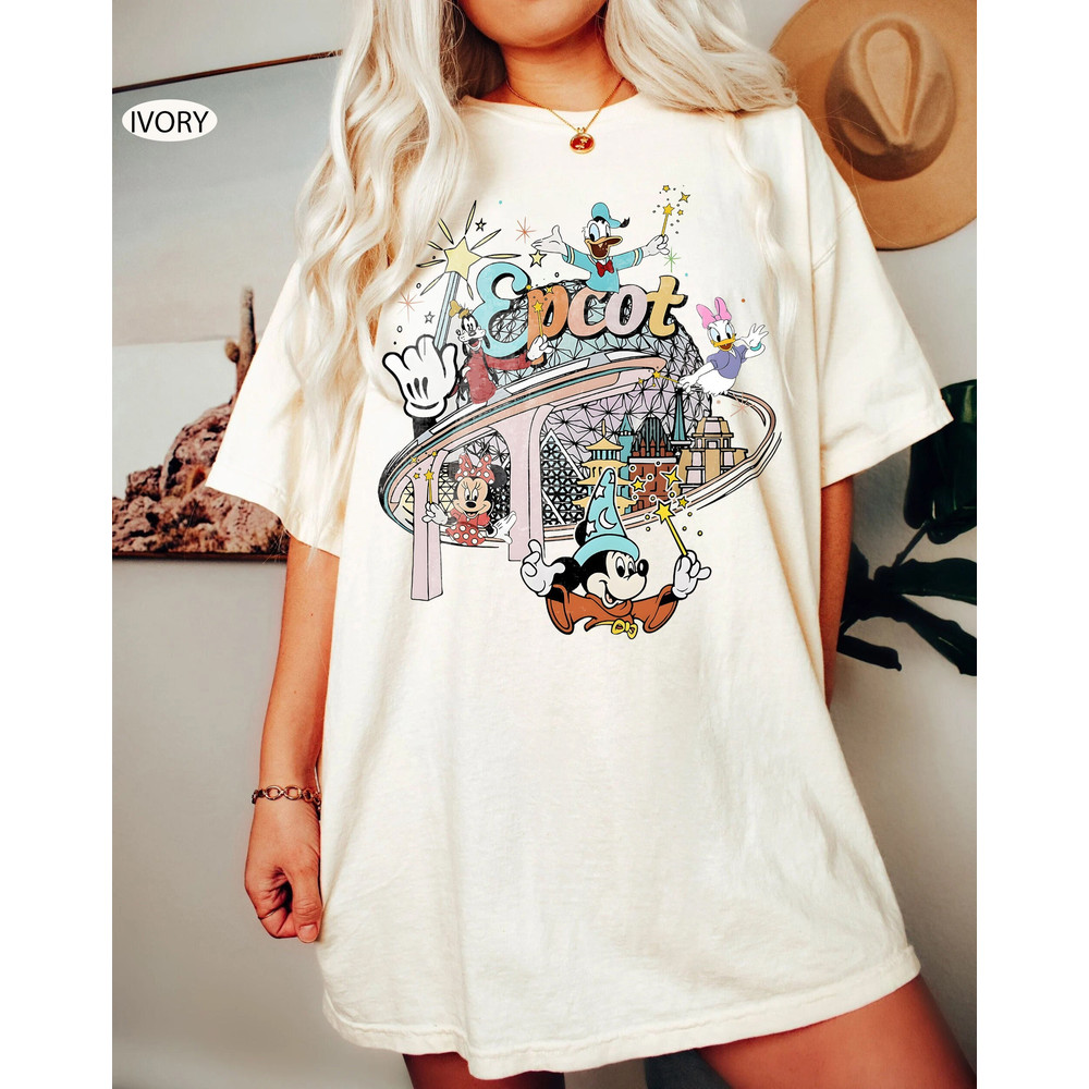 Retro Disney Epcot Comfort Colors Shirt, World Traveler Shirt, Epcot Since 1982, Vintage Disney Shirt, Mickey and Friends, Disneyland Shirt - 1.jpg