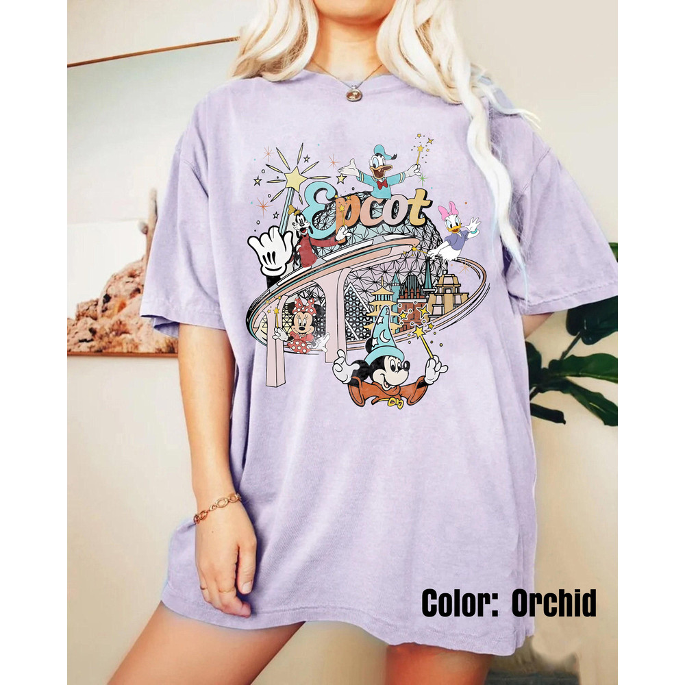 Retro Disney Epcot Comfort Colors Shirt, World Traveler Shirt, Epcot Since 1982, Vintage Disney Shirt, Mickey and Friends, Disneyland Shirt - 3.jpg