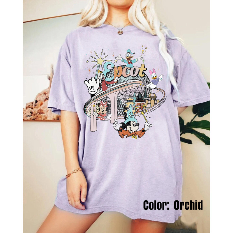 Retro Disney Epcot Comfort Colors Shirt, World Traveler Shirt, Epcot Since 1982, Vintage Disney Shirt, Mickey and Friends, Disneyland Shirt - 3.jpg