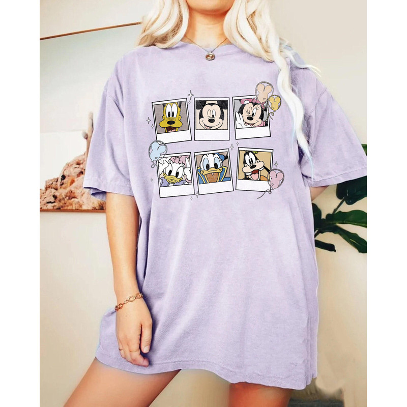 Retro Disney Mickey Polaroid Shirt, Mickey and Friends Comfort Colors Shirt, Disneyland Shirt, Disneyworld Shirt, Disney Family Trip Shirts - 4.jpg