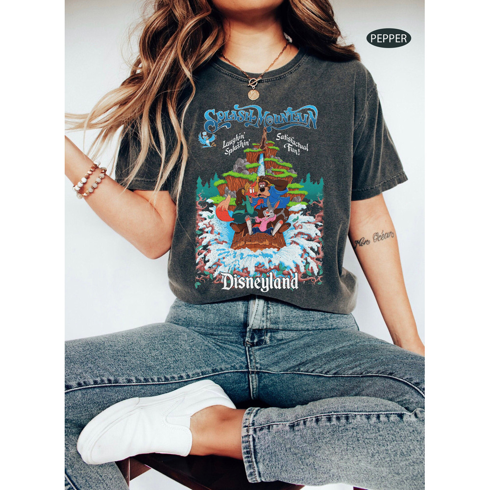 Retro Disney Splash Mountain Comfort Colors Shirt, Disney Mountain Shirt, Disney Park Vacation, Disney Trip Shirt, Disneyworld Shirts - 2.jpg
