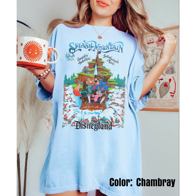 Retro Disney Splash Mountain Comfort Colors Shirt, Disney Mountain Shirt, Disney Park Vacation, Disney Trip Shirt, Disneyworld Shirts - 4.jpg
