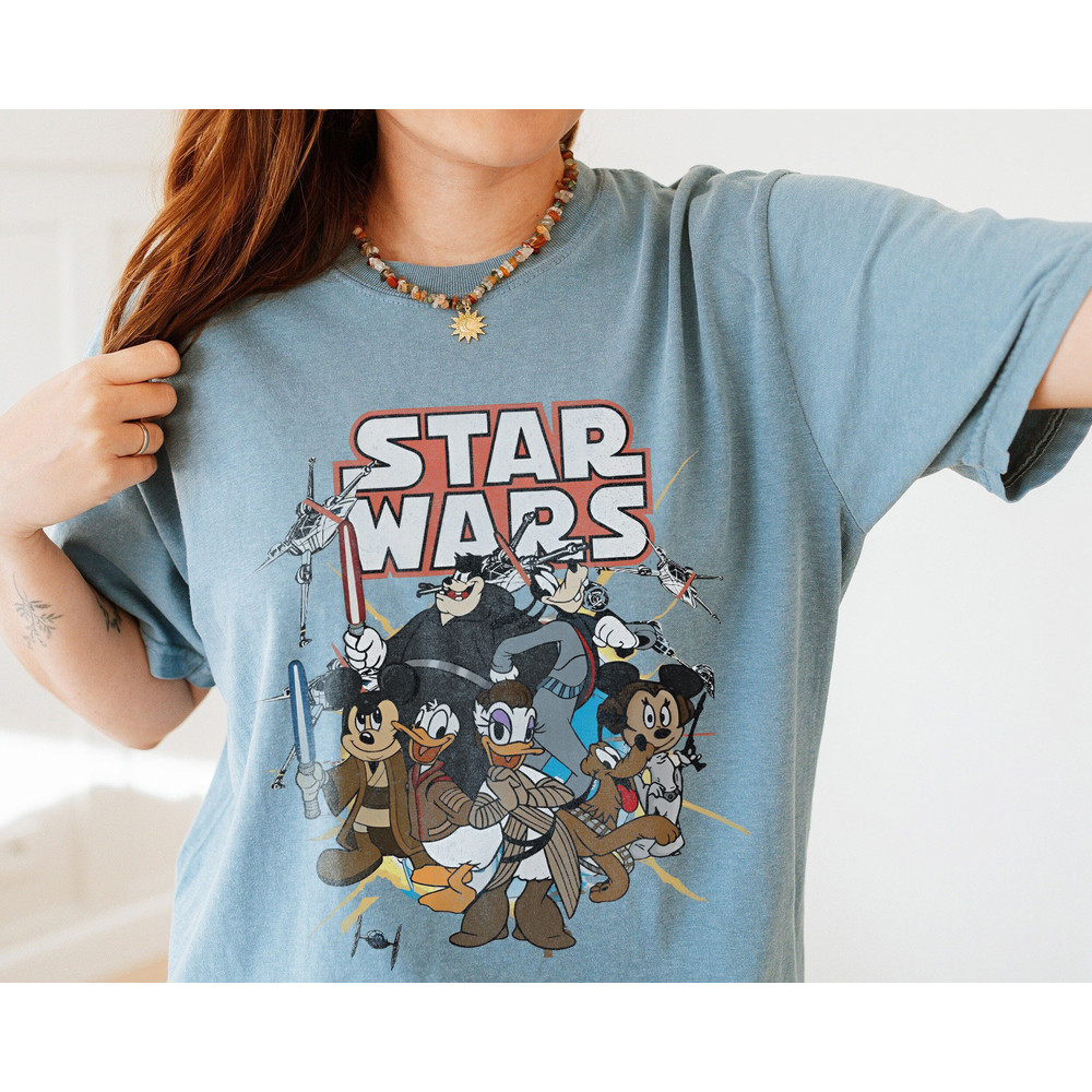 Retro Disney Star Wars Shirts, Mickey Star Wars, Star Wars Disney Characters, Star Wars Matching, Star Wars Theme, Disney Vacation Shirts - 2.jpg