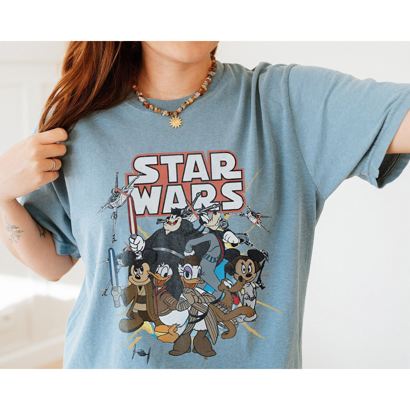 Retro Disney Star Wars Shirts, Mickey Star Wars, Star Wars Disney Characters, Star Wars Matching, Star Wars Theme, Disney Vacation Shirts - 2.jpg
