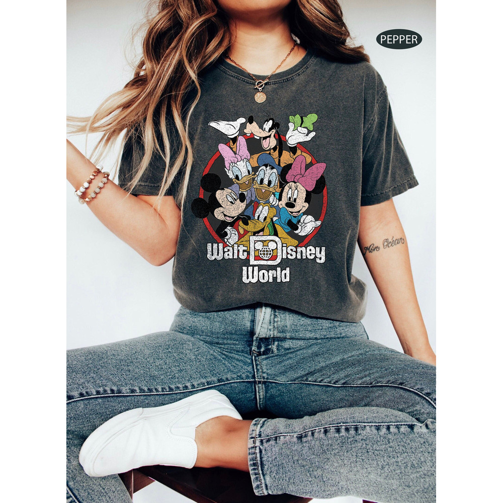 Retro Disneyworld Comfort Colors Shirt, Walt Disney World Shirt, Disney World Shirt, Disney Trip Shirt, Disneyland Shirt, Disney Family Tee - 1.jpg