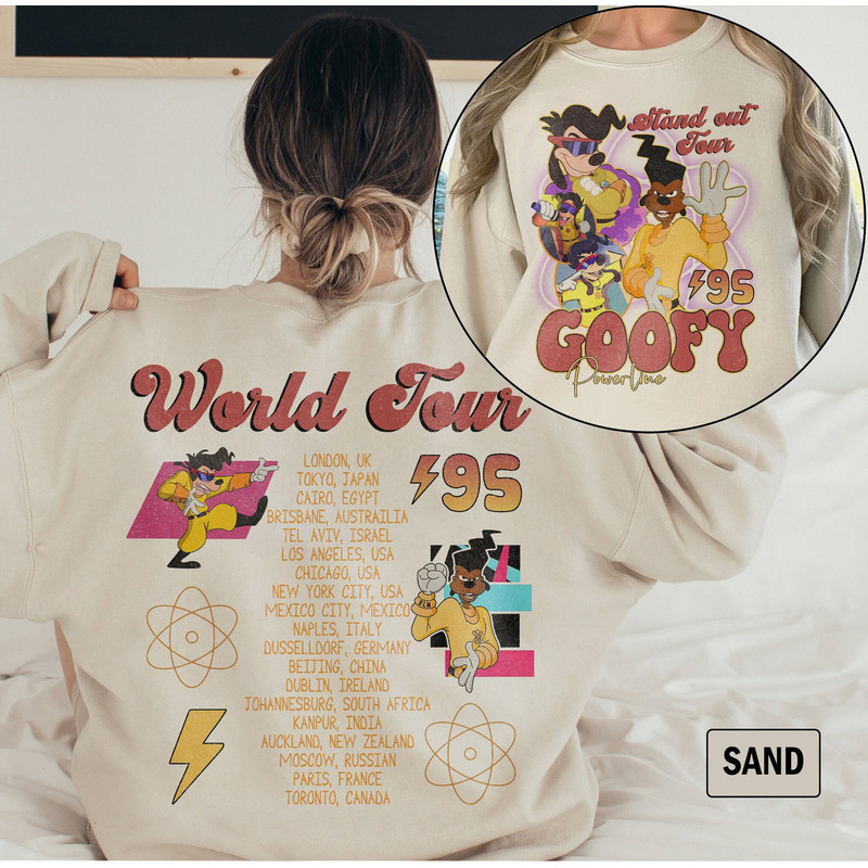 Vintage Disney Powerline Sweatshirt, Disney 90s A Goofy Movie Powerline Stand Out Tour 95 Shirt, Magic Kingdom, Disneyland Family Trip Shirt - 1.jpg