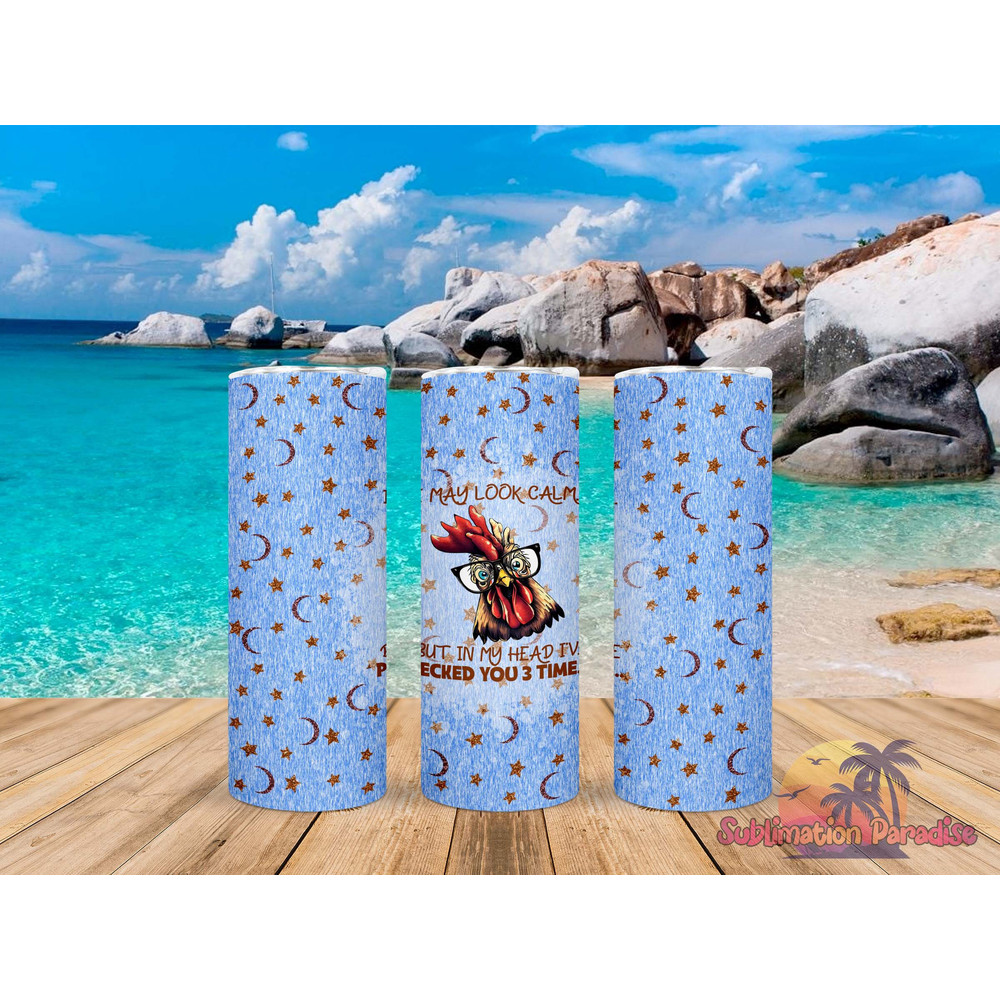 Sarcastic Chicken Tumbler, Sarcastic Chicken Skinny Tumbler, Chicken Tumbler.png