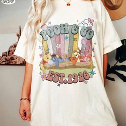 vintage pooh co est 1926 comfort colors shirt, disn
