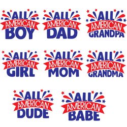 4th of july family bundle, 4th of july svg, independence day svg, american svg, patriotic svg, usa svg digital download