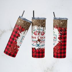 christmas hot chocolate tumbler, christmas hot chocolate skinny tumbler, christmas dreams tumbler