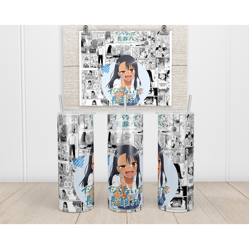 Anime Tumbler,Anime Skinny tumbler,English Manga Tumbler,Anime and Friendship Themes Tumbler.png