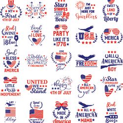 4th of july bundle, 4th of july svg, independence day svg, american svg, patriotic svg, usa svg digital download