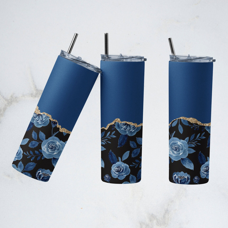 Flower Tumbler, Flower Skinny Tumbler, Aestheticfloral Tumbler, Flower Bliss Tumbler.png