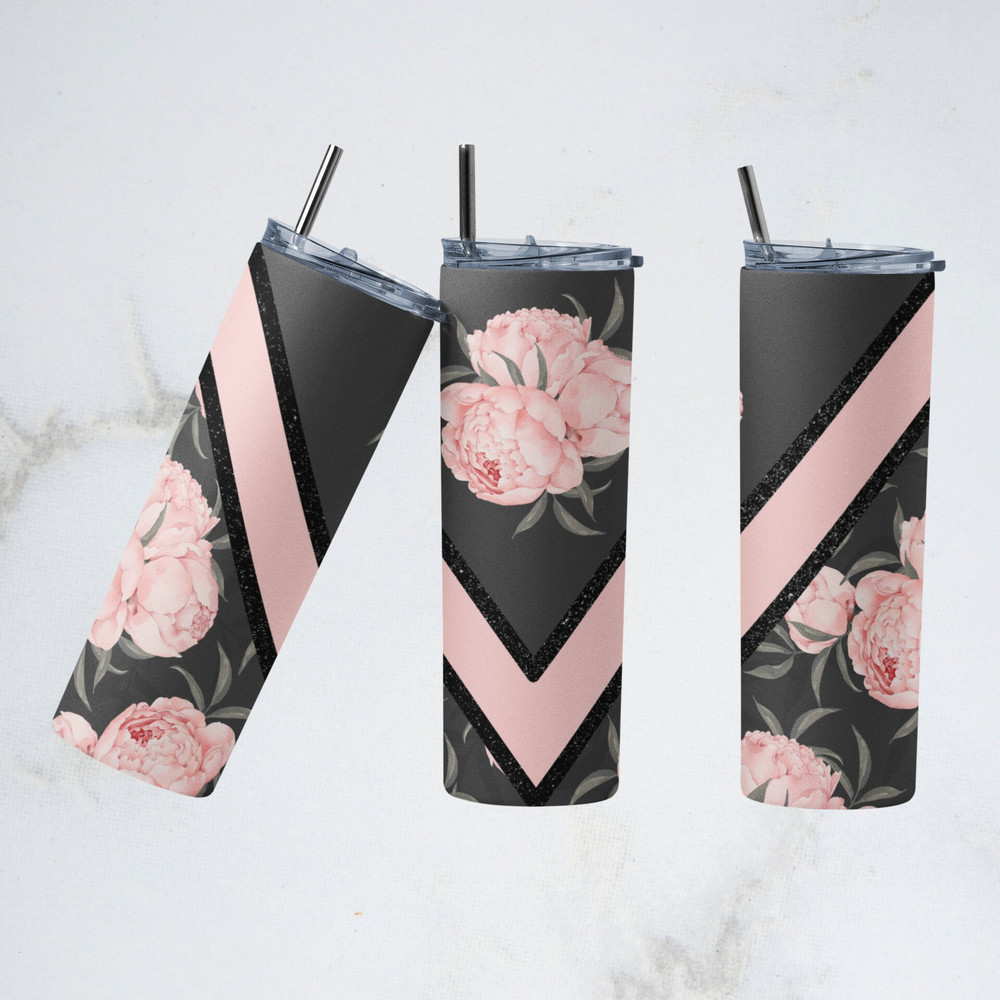 Flower Tumbler, Flower Skinny Tumbler, Aestheticfloral Tumbler, Flower Cascade Tumbler.png