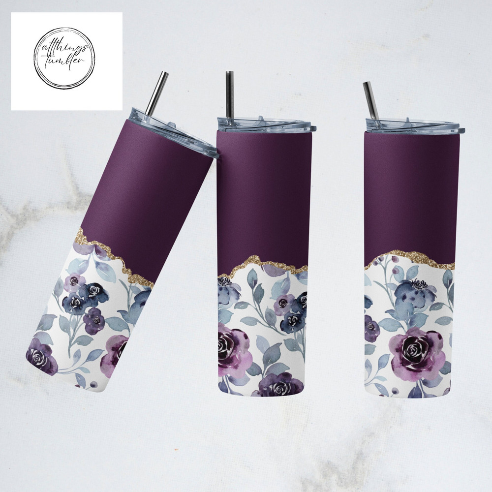 Flower Tumbler, Flower Skinny Tumbler, Aestheticfloral Tumbler, Flower Delight Tumbler.png