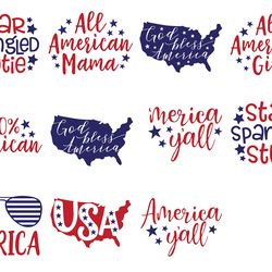 4th of july bundle svg, 4th of july svg, independence day svg, american svg, patriotic svg, usa svg digital download