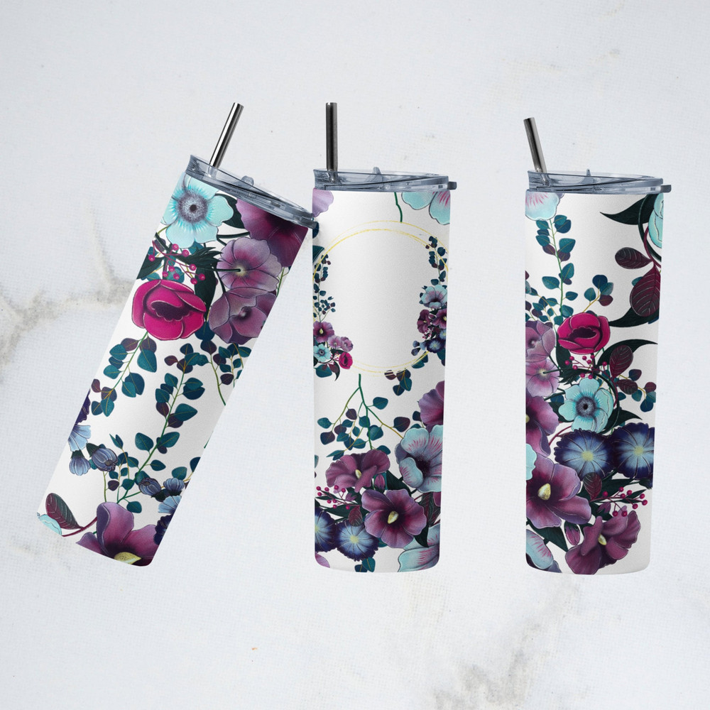 Flower Tumbler, Flower Skinny Tumbler, Aestheticfloral Tumbler, Flower Whispers Tumbler.png