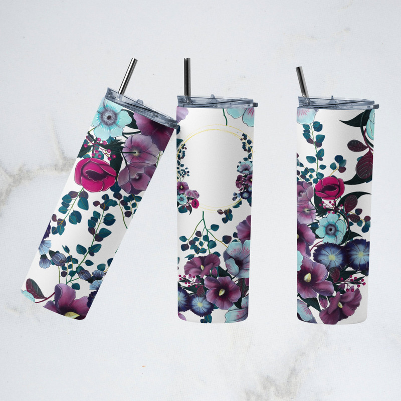 Flower Tumbler, Flower Skinny Tumbler, Aestheticfloral Tumbler, Flower Whispers Tumbler.png