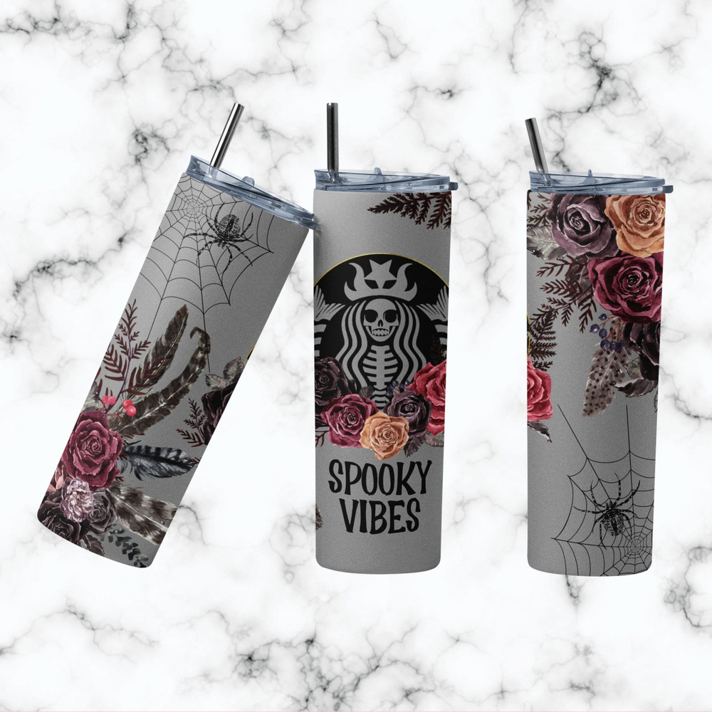 Halloween Tumbler Wrap, Spooky Vibes Tumbler, Halloween Skinny Tumbler, Halloween Enchantment Tumbler.png