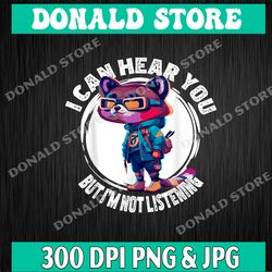 funny cat i can hear you but i'm listening, cat and coffee png, digital download, file png