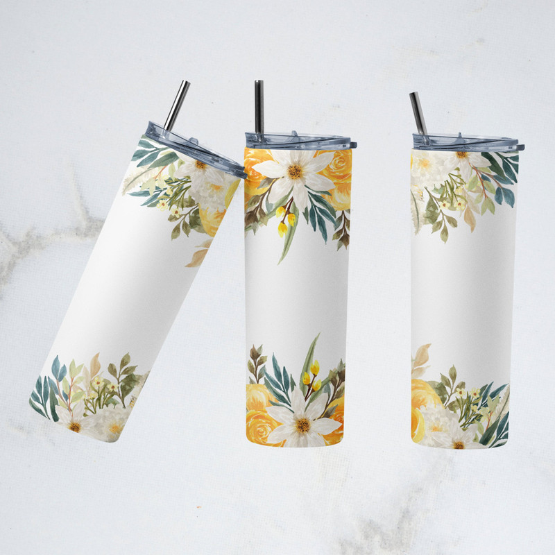 Watercolor Floral Tumbler, Watercolor Floral Skinny Tumbler, Watercolor Floral Delight Tumbler.png