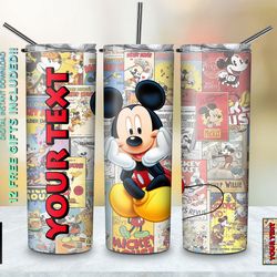 mickey mouse a celebration of joy tumbler, mickey mouse skinny tumbler, cartoon characters skinny tumbler